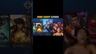 🙀 one shot chou with underrated chou skin #mobilelegends #mlbb #choou #chou