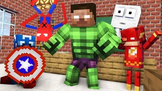 Monster School : BECAME A SUPERHERO Challenge - Minecraft Animation