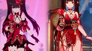 Comparison of details between the original skin of Star Dome Fireworks and the skin of Collapse 3