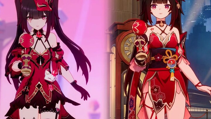 Comparison of details between the original skin of Star Dome Fireworks and the skin of Collapse 3