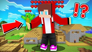 JJ and Mikey Became GIANT in Minecraft - Maizen Nico Cash Smirky Cloudy