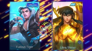 Chuo Libra Shiryu Saint Seiya Collab VS Furious Tiger Special MLBB Skin Comparison