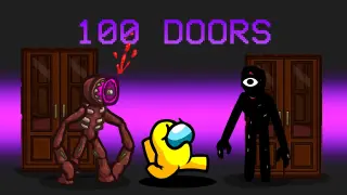 Opening 100 DOORS in Among Us (Scary)