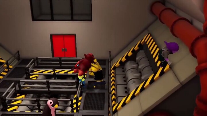 【القرصان/صوت مطبوخ حقيقي】 فيديو نادر لقتال خمسة قراصنة لوفي/سانجي/ماركو/كيد/رو [GangBeasts]