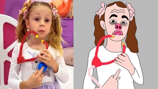 Nastya và bố đang đi du lịch với đồ chơi mới  |||  troll..i don't draw