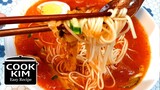 Cold Kimchi Noodles Recipe, 시원한 김치말이 국수 레시피, 냉면육수 없이 육수 만들기
