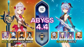 Xianyun + Noelle Hypercarry & Ganyu Melt - Spiral Abyss 4.4 - Genshin Impact