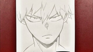 Anime drawing | how to draw Katsuki Bakugo💢 step-by-step