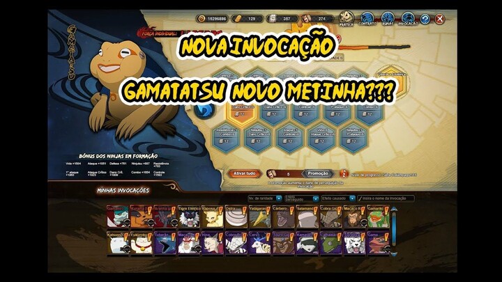 Nova Invocação Gamatatsu NOVO META?? | Naruto Online