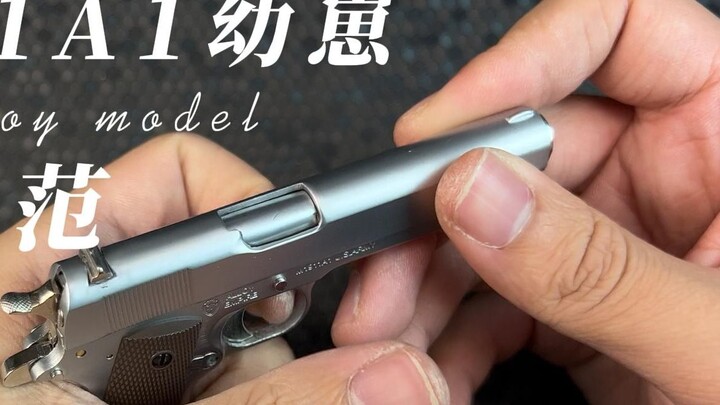 1:2.05 Miniatur Mini M1911A1 Mainan Statis Ulasan Model Tidak Dapat Diluncurkan