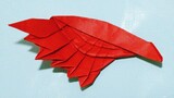 Teach you origami angel wings, which can be used as bookmarks when folded, handsome!