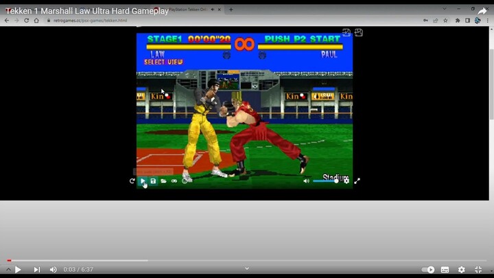 Tekken 1 Marshall Law Ultra Hard Gameplay Shorts I Don't Know If Bilibili Has Shorts