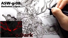 drawing gundam barbatos lupus - ASW-g-08 speed drawing pencil