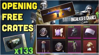 Opening 133 Free Classic Crates PUBG Mobile | تفتيح صناديق الكلاسيك مجاني