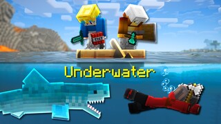 Minecraft Manhunt but we're UNDERWATER...
