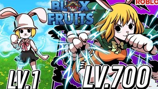 💠ใช้หมัดสายฟ้า เผ่ามิงค์ ฟาร์มเวล 1 ถึง 700 จะยากเเค่ไหน👒ใน BLOX FRUITS ᴴᴰ