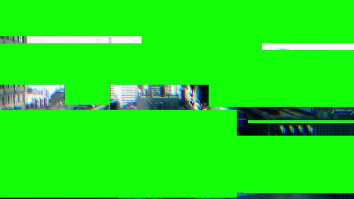 【Materi Layar Hijau】Efek Glitch 4K Efek Layar Hijau Tanpa Hak Cipta Tanpa Tanda Air [Versi 4K 2160p]