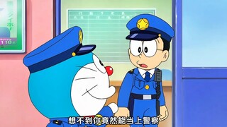 胖虎变身警长到处做坏事，蓝胖子叫来了胖虎的克星 #哆啦A梦