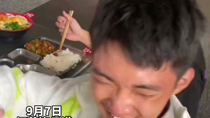 Student working to pay for school eats only a single vegetable dish—when the instructor notices, he 