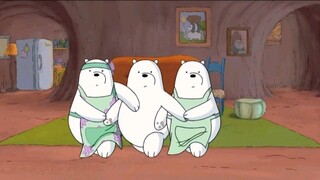 [We Bare Bears] Polar bear lets himself go and dances on the ice