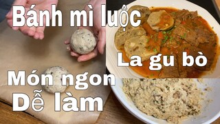 Làm món ăn từ bánh mì cũ | La gu bò | Ẩm thực Đức | nấu bữa cơm gia đình | Cuộc sống ở Đức