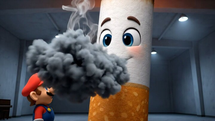 action Super mario vs Cigarette