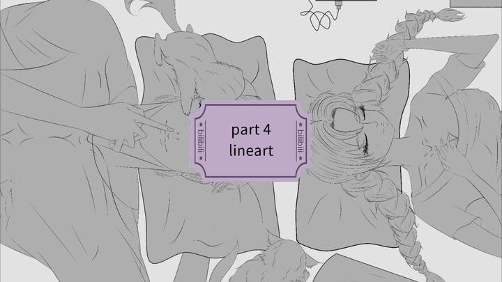 PART 4 lineart to my oc with me
