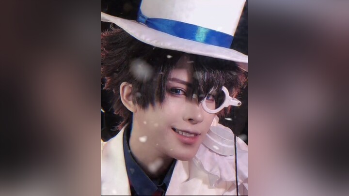 Kaito Kid's smile challenge, I'm late for this 🥲 cosplay kaitokid kaitokidsmile smilechallenge slomo slow CameraZoom fyp 0 04 1412