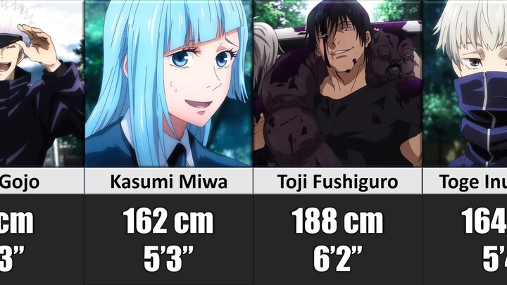 Heights of Jujutsu Kaisen Characters