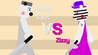 ZIZZY vs PANDY T.S.P. (Battle of SWORDS Epic Battle) Stick Nodes Roblox Piggy