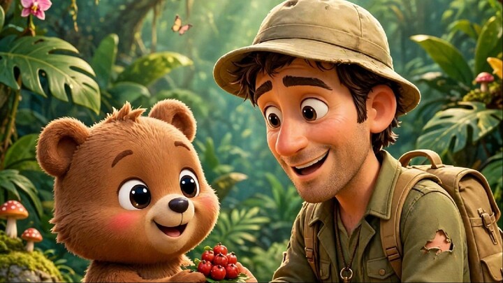 The Helpful Little Bear Cub | Kindness Moral Story for Kids | Nursery Rhyme