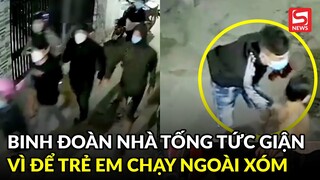 Đang đi giao chiến, nhóm giang hồ tức giận với phụ huynh vì để trẻ em chạy ngoài xóm