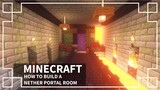 ⚒️Minecraft Tutorial : Minecraft Nether Portal | Nether Room Design