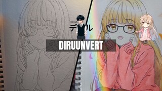 Drawing Mahiru & Pembahasan Tentang kok jarang up?? | DiruuNvert