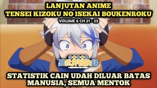 STATISTIK LEVEL CAIN UDAH MENTOK BANGET | Tensei Kizoku No Isekai Boukenroku - Novel
