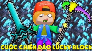 MINI GAME : CUỘC CHIẾN ĐÀO LUCKY BLOCK ** THỬ THÁCH NOOB NÂNG CẤP ĐỒ VIP VÀ CHIẾN ĐẤU