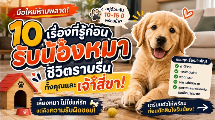 10 เรื่องที่คนเลี้ยงสุนัขมือใหม่ควรรู้