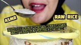 ASMR RAW RICE EATING|MAKAN BERAS DI KARUNG PLASTIK PAKE CENTONG |MAKAN BERAS MENTAH |ASMR INDONESIA