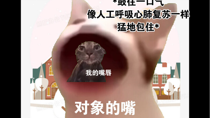 【Cat meme】About the first kiss that your partner turned into artificial respiration