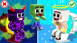 Monster school : Baby Zombie Angel and Demon, Who Win? - Sad Story - Minecraft Animation