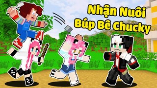 MỀU THỬ THÁCH 24 GIỜ NHẬN NUÔI EM BÉ CHUCKY TRONG MINECRAFT*REDHOOD TIÊU DIỆT CHUCKY BÚP BÊ MA QUÁI