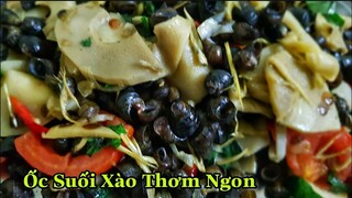 Cách Làm Ốc Suối  Xào Sả Ớt Măng Chua Ngon Nhất | Ẩm Thực Vùng Cao Vlog