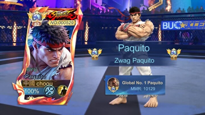 FINALLY!! GLOBAL 1 PAQUITO USED NEW SKIN STREET FIGHTER PAQUITO (IS IT WORTH IT)