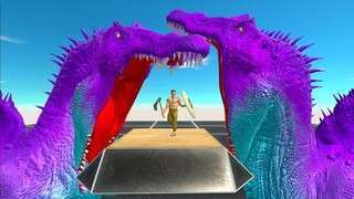 2x PURPLE SPINOSAURUS EATS FEEDS