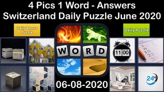 4 Pics 1 Word - Switzerland - 08 June 2020 - Daily Puzzle + Daily Bonus Puzzle - Answer -Walkthrough