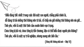 Những đoạn văn hay trong tiểu thuyết p1