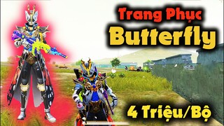 PUBG Mobile | Test Hiệu Ứng Trang Phục BUTTERFLY | 4 Củ 1 Bộ