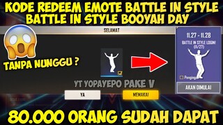 KODE REDEEM EMOTE BATTLE IN STYLE !? | KODE REDEEM FREE FIRE TERBARU 2021 NOVEMBER !!