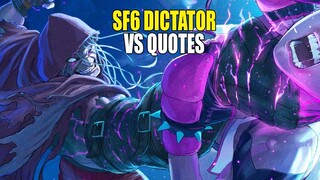 M.Bison insults the ENTIRE Street Fighter 6 roster | INTRO, TAUNTS, VS QUOTES