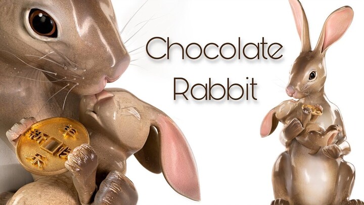 [French Pastry Master Amaury Guichon] Chocolate Mommy Rabbit and Baby Rabbit (Happy Year of the Rabb